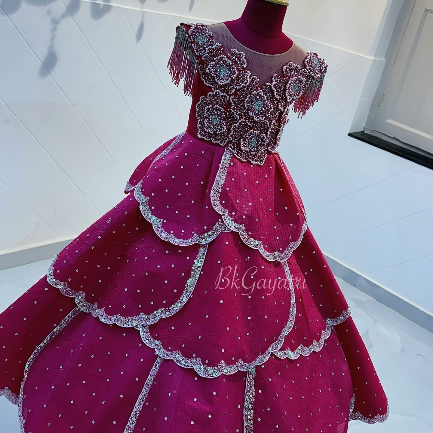 Flower tassel petal dress