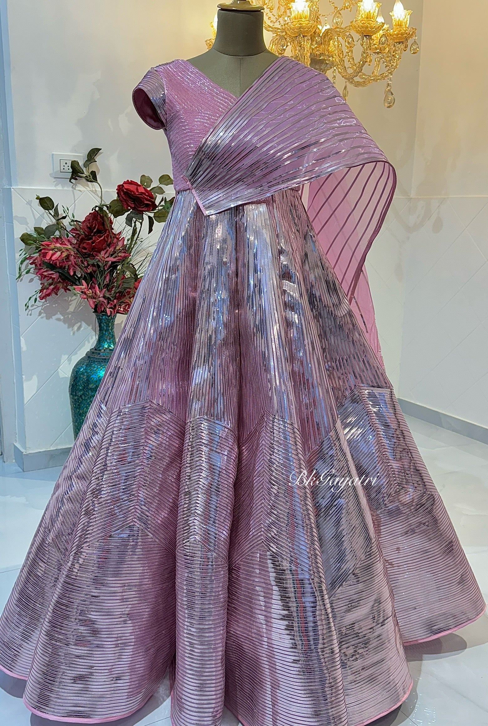 Metallic gown