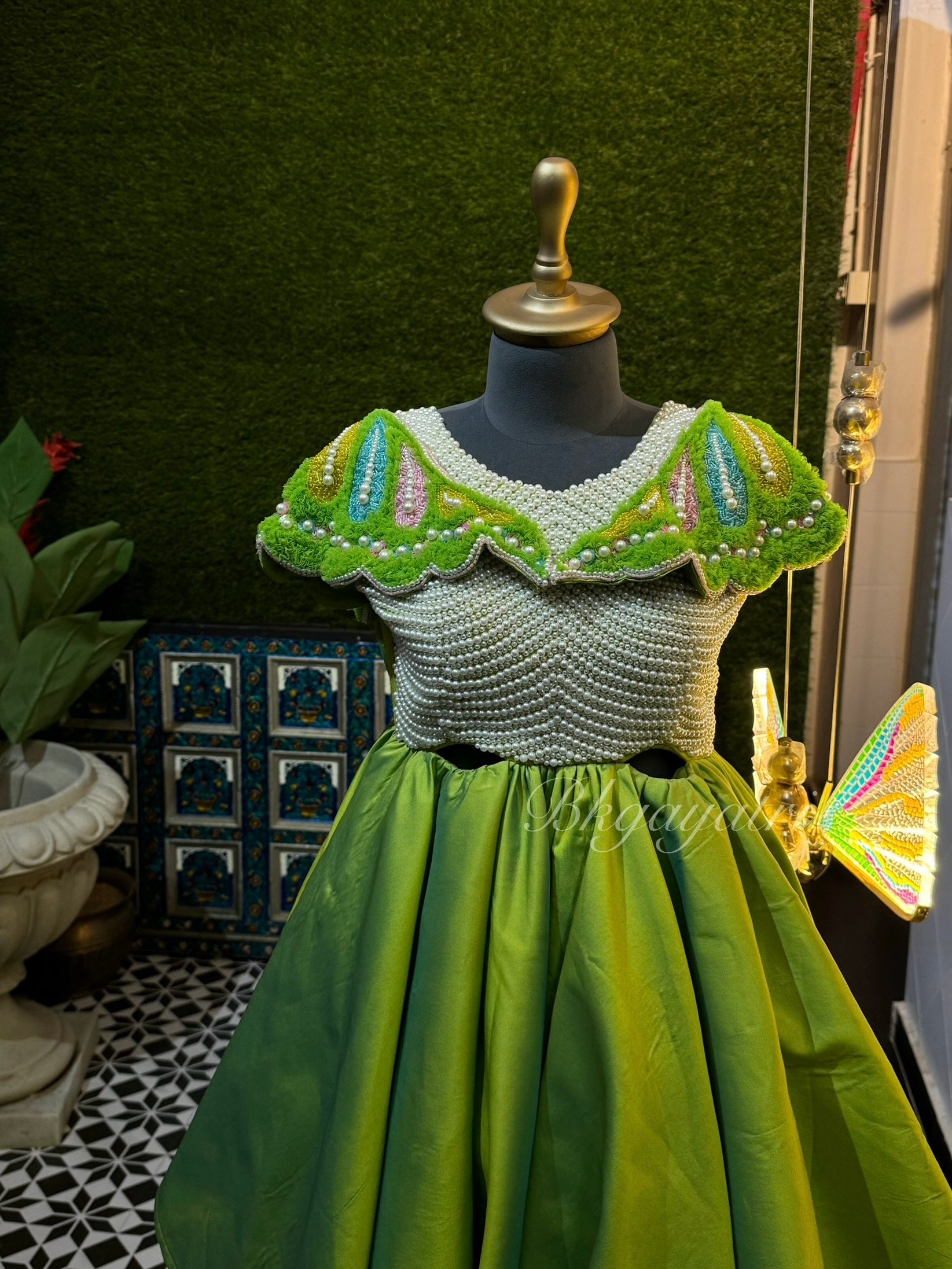 Green Butterfly dress
