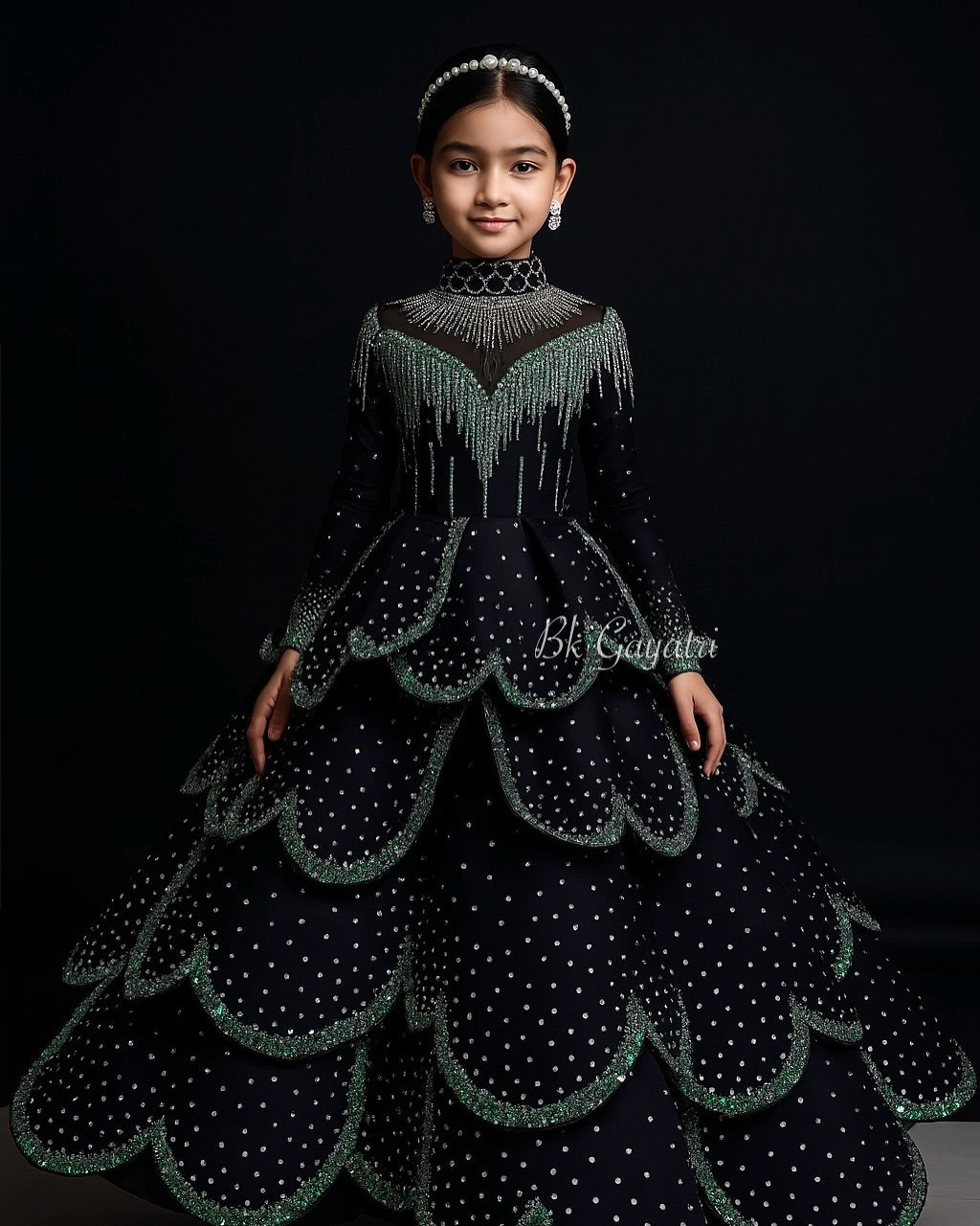 Black Petal Dress
