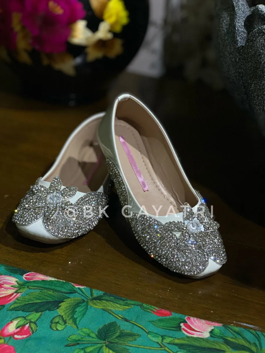 White Swarovski shoes - BK Gayatri Official