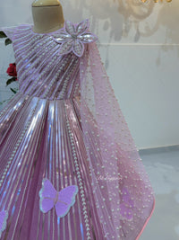 Metallic butterfly dress – Luxury Kids Couture Gown | BK Gayatri Official