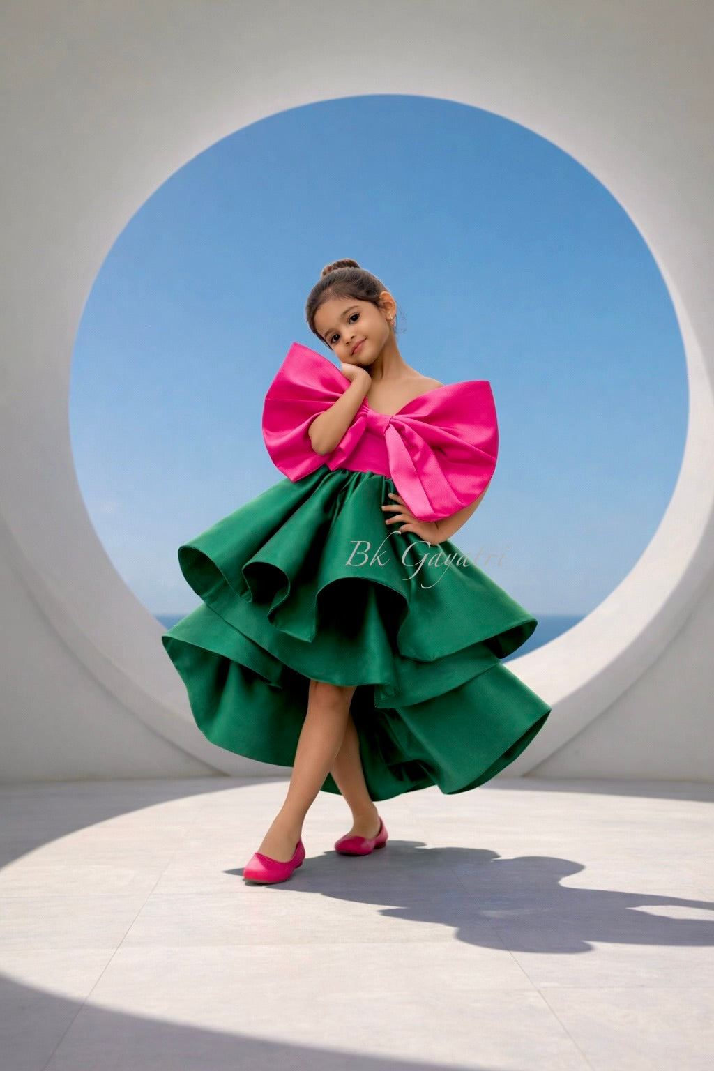 Taffeta twirl dress – Kids Designer Dress | BK Gayatri Official