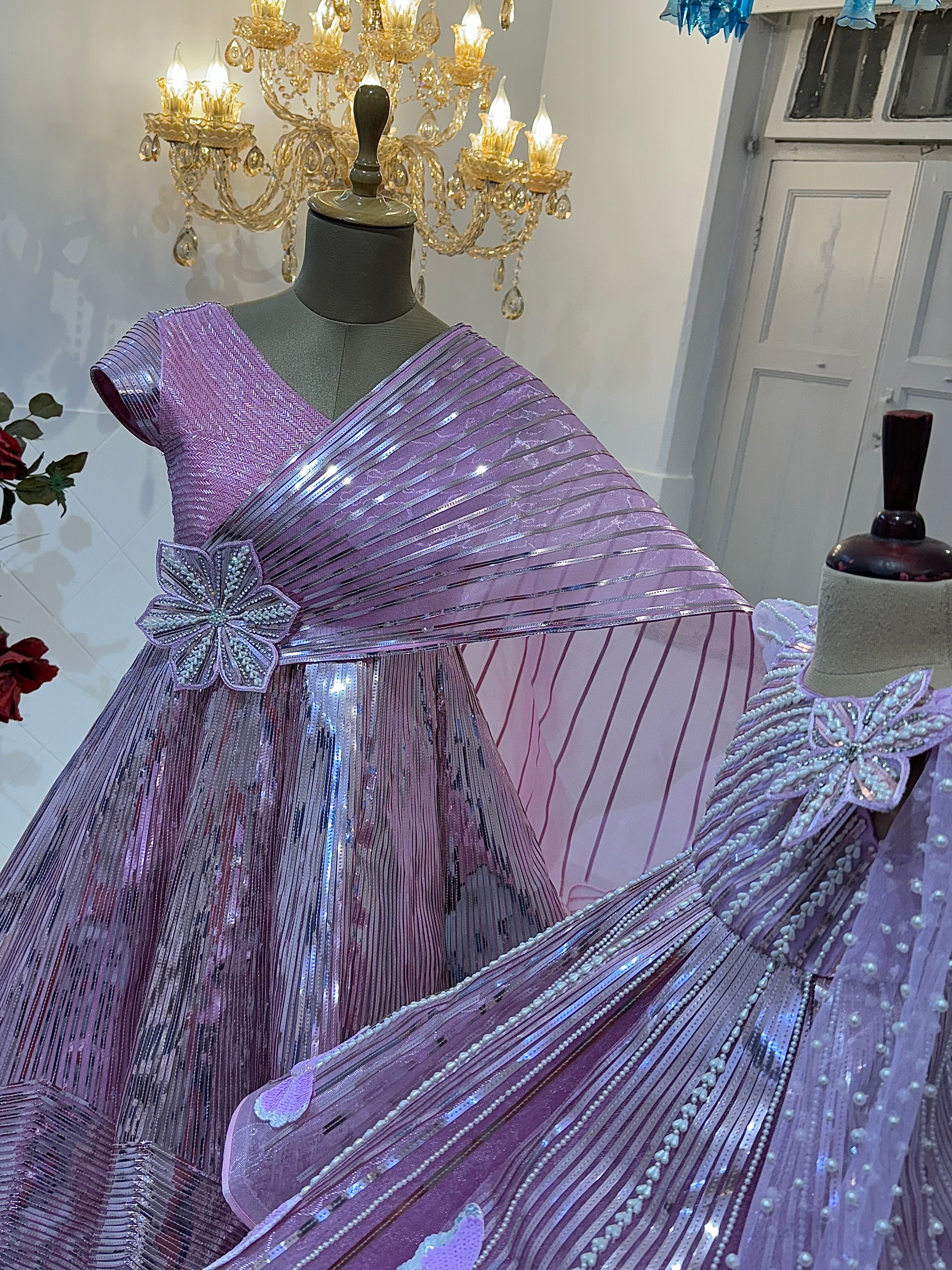 Metallic gown