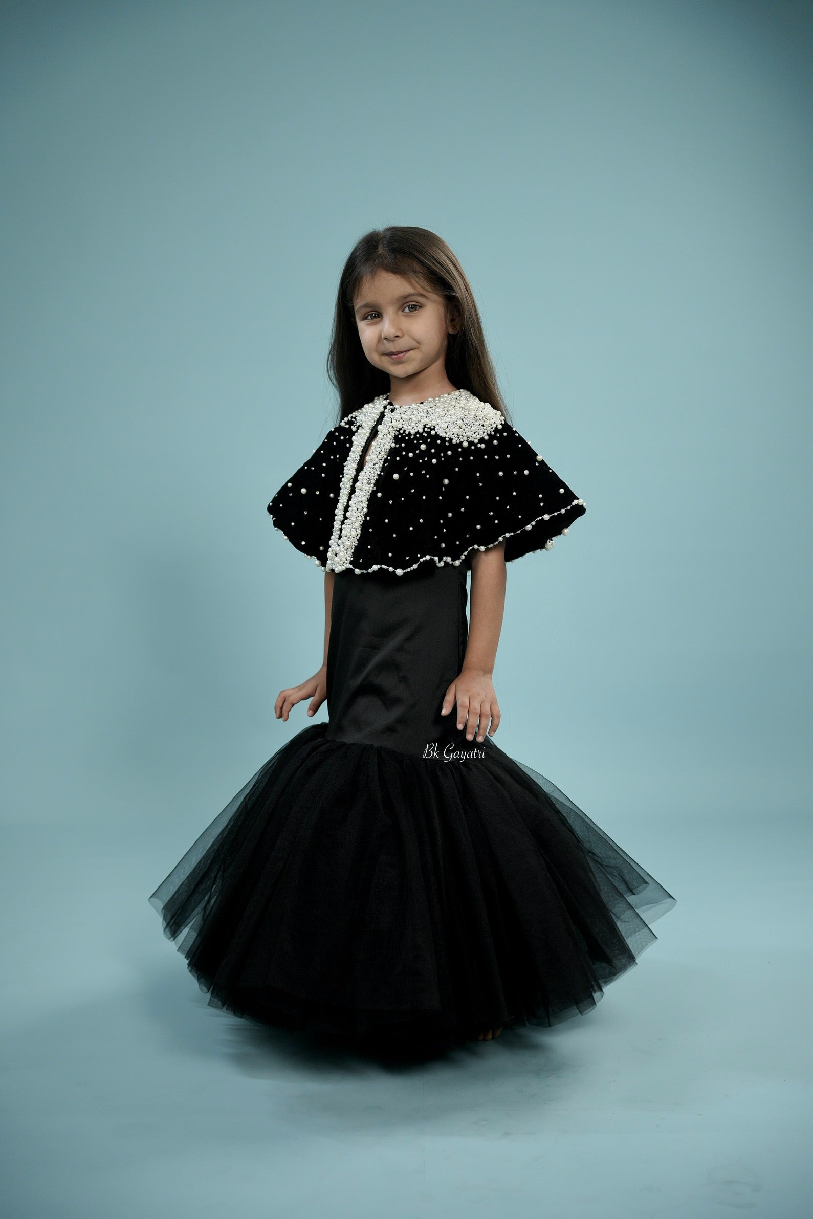 Black cape dress