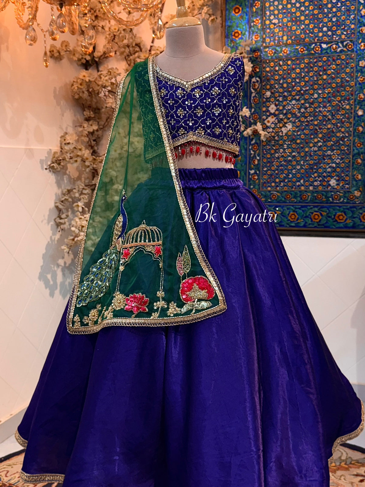 Peacock lehenga – Kids Designer Lehenga | BK Gayatri Official