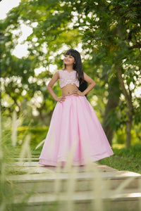 Pink floral Lehenga – Luxury Kids Wedding Wear | BK Gayatri Official