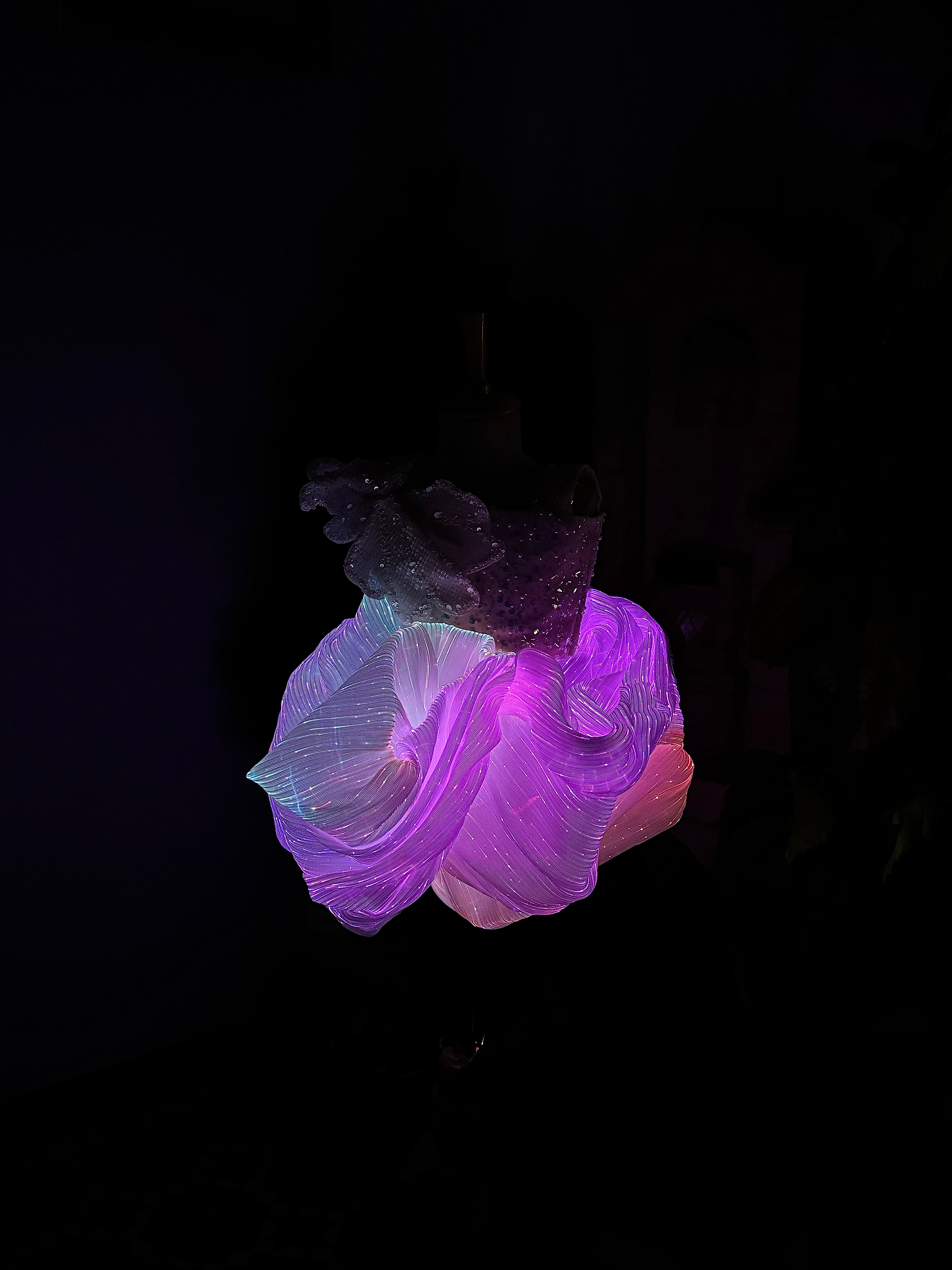 Couture LED Fabric Knee Length Dress