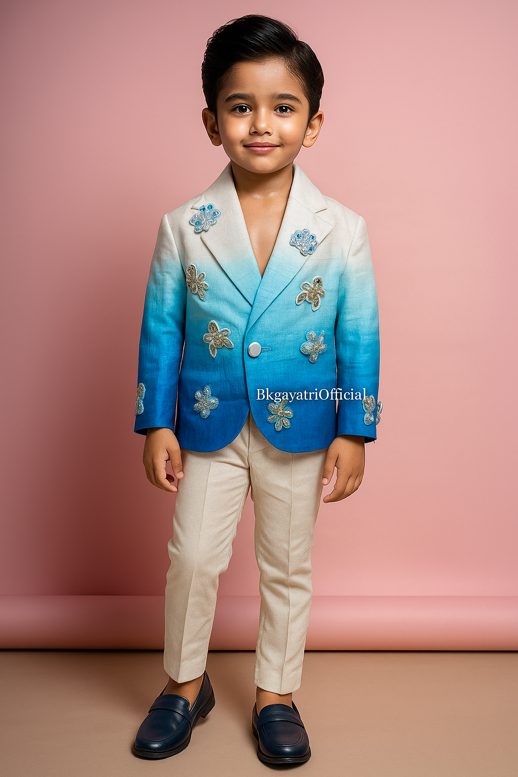 Under the sea ombré blazer set – Kids Designer Wear | BK Gayatri Official