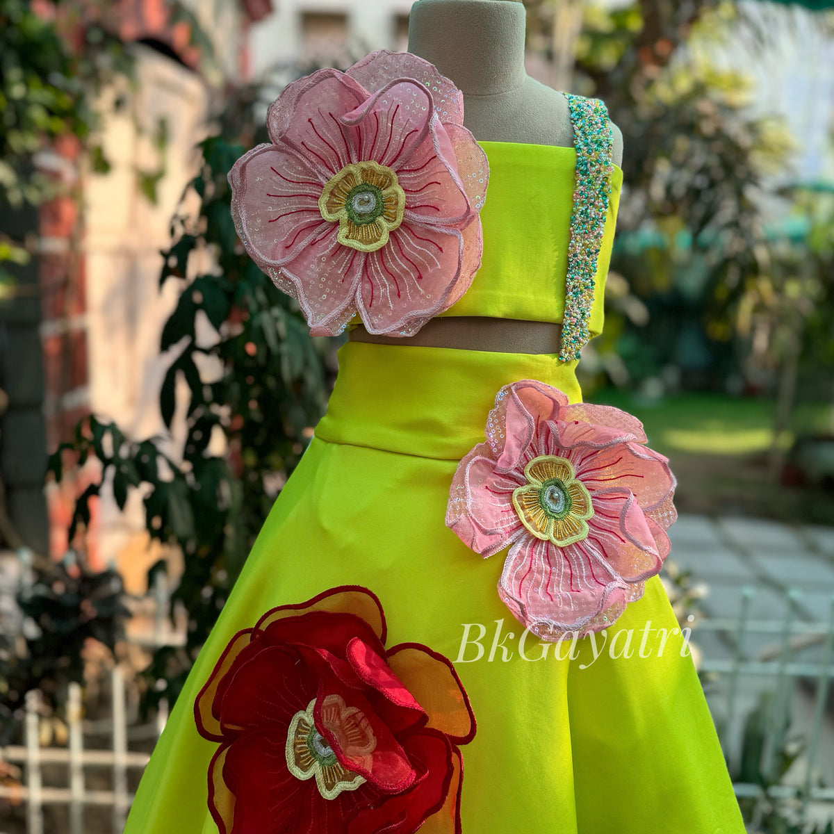 Bloom Skirt and Crop Top – Kids Designer Wear | BK Gayatri Official