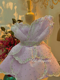 luxurious Swarovski petal dress – Kids Couture Dress | BK Gayatri Official