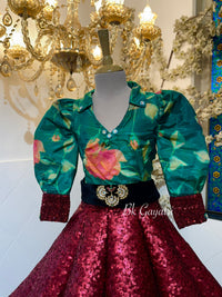 Red glam Lehenga – Luxury Kids Wedding Wear | BK Gayatri Official