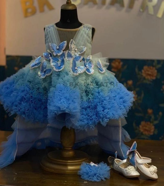 Butterfly Dress(knee length) – Kids Designer Dress | BK Gayatri Official