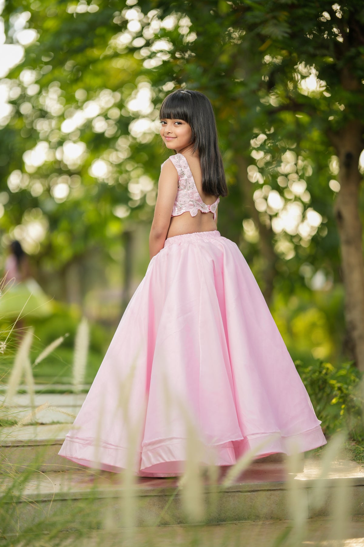 Pink floral Lehenga – Kids Designer Lehenga | BK Gayatri Official