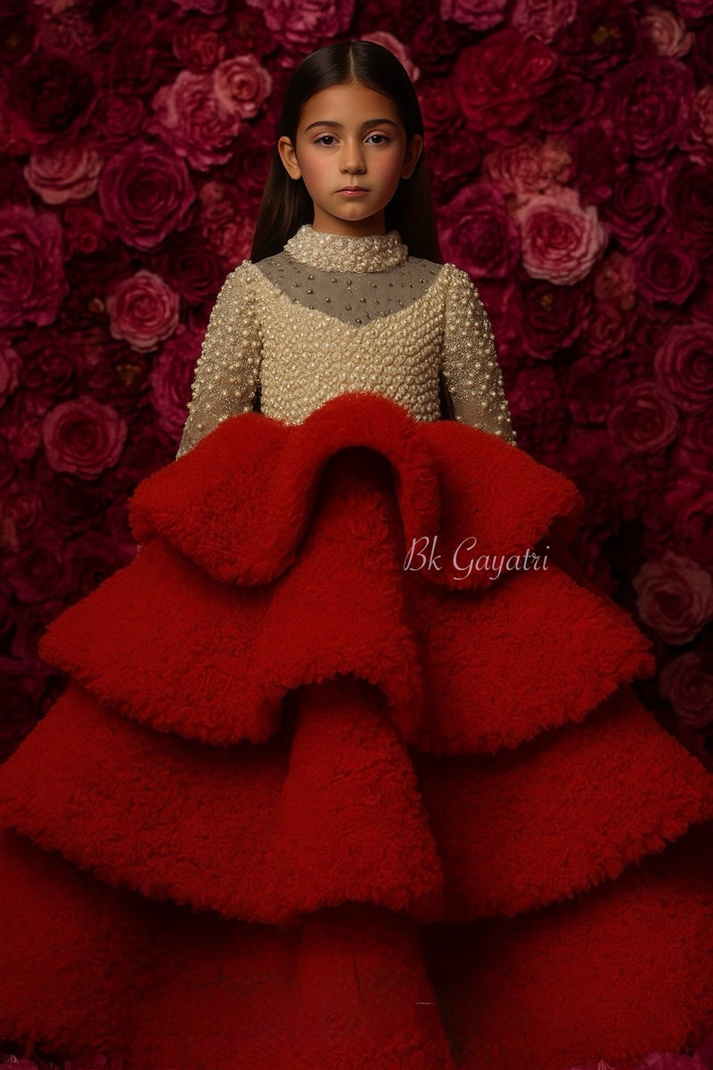 Red Beauty – Kids Designer Wear | BK Gayatri Official