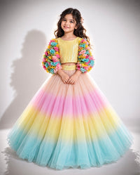 Floral Multicolor Lehenga - BK Gayatri Official