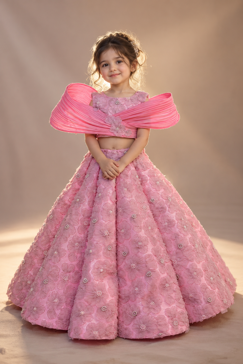 منظم Lehenga الوردي