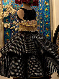 Black jewel Lehenga – Kids Designer Lehenga | BK Gayatri Official