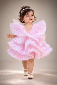Pink Haute Couture Butterfly Dress - BK Gayatri Official