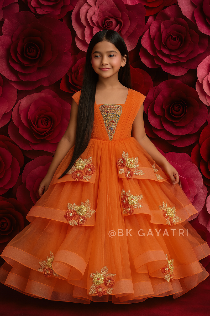 Coral Delight – Kids Designer Wear | BK Gayatri Official