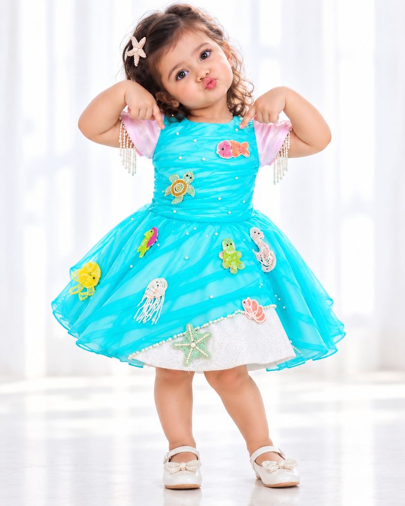 Aqua Dress - BK Gayatri Official
