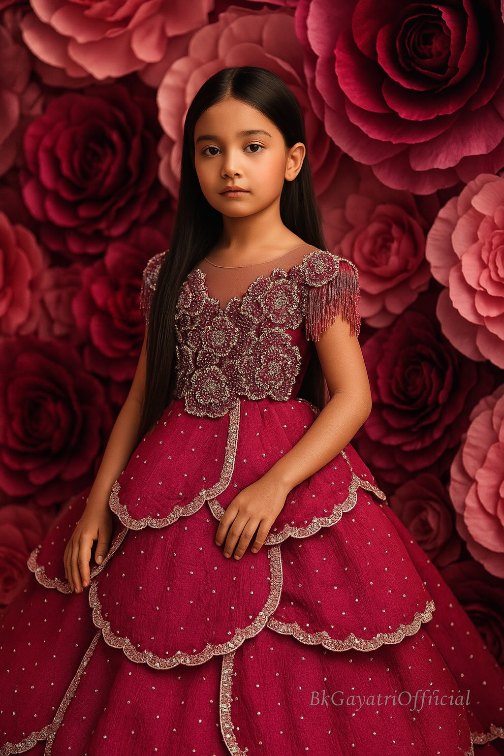 Flower tassel petal dress