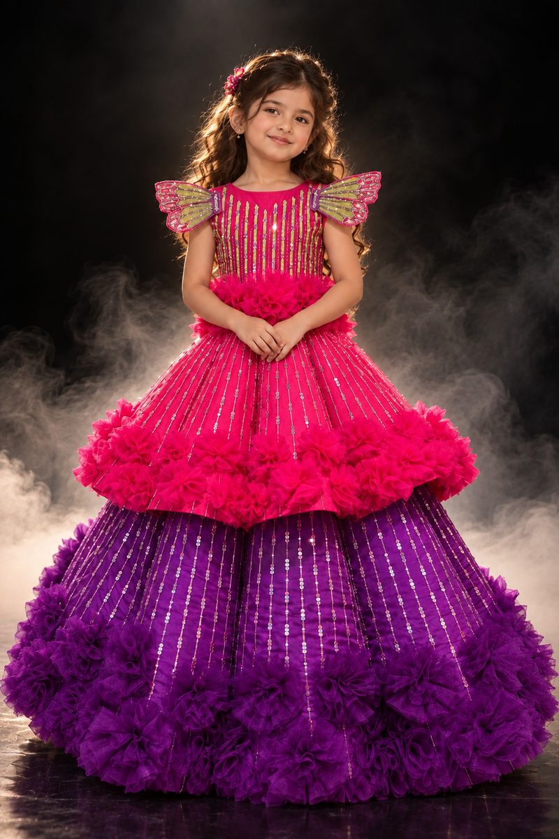 Structured two layer butterfly dress - BK Gayatri Official