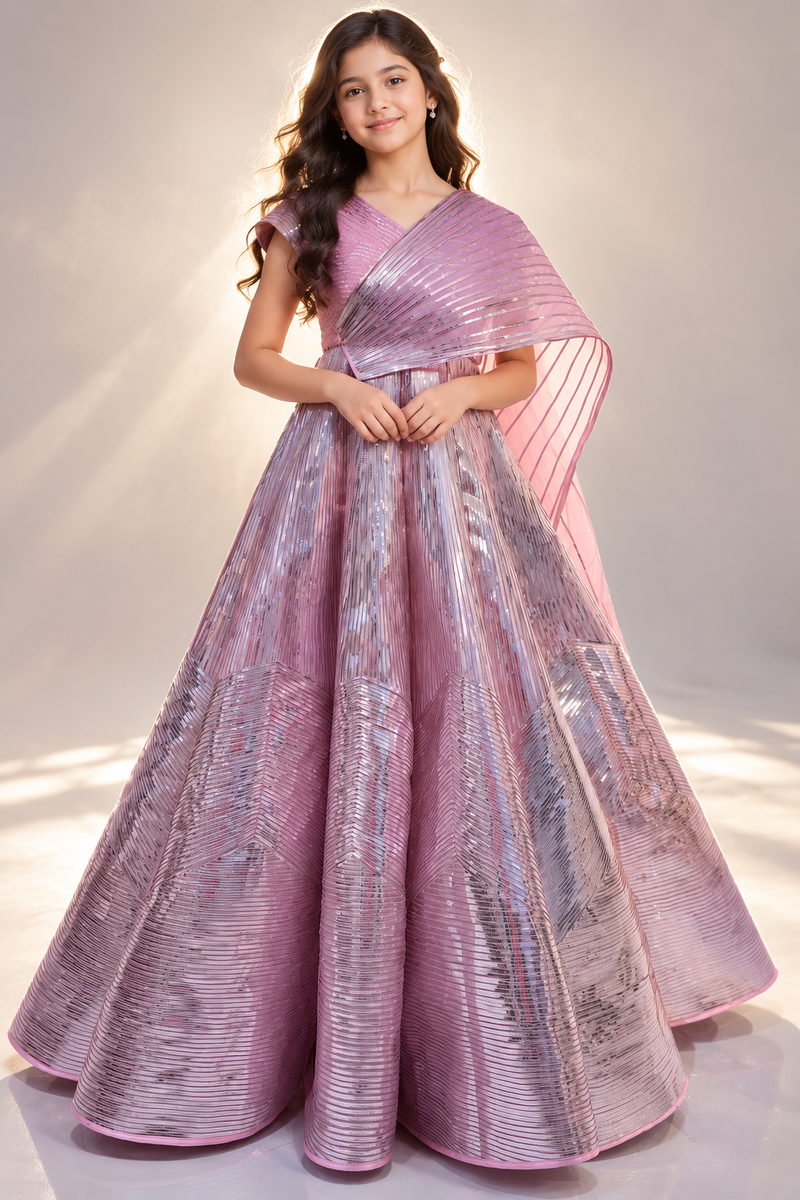 Metallic gown