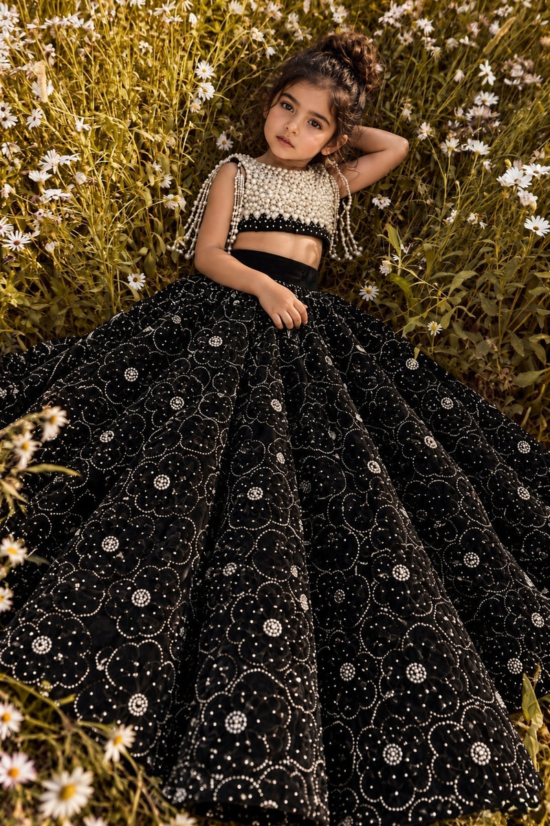 Black Structured Lehenga - BK Gayatri Official