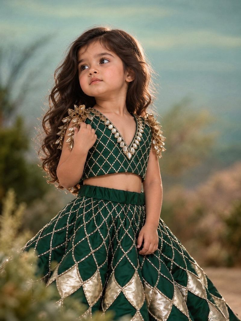 Antique Gold Lehenga - BK Gayatri Official