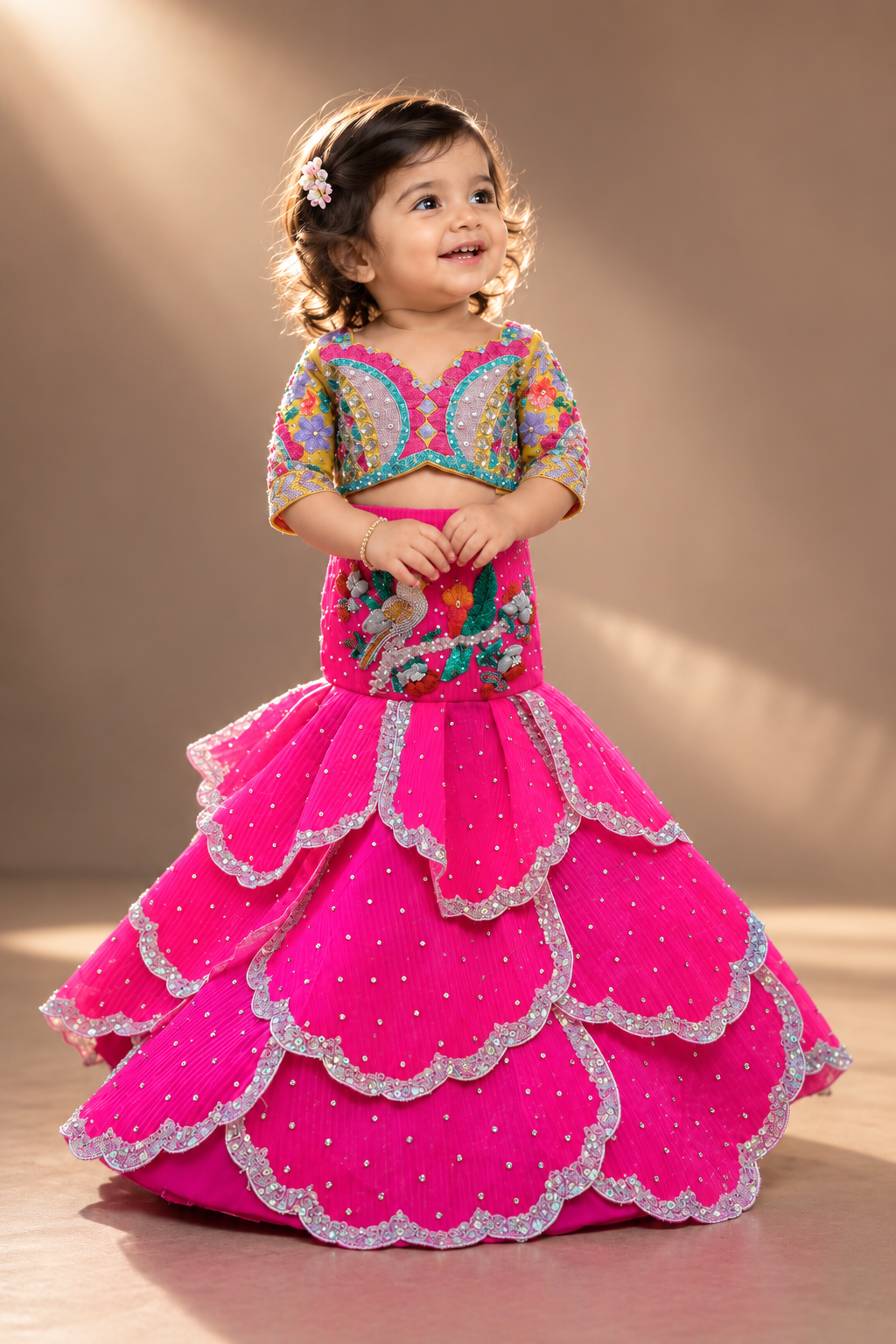 Mermaid petal Lehenga