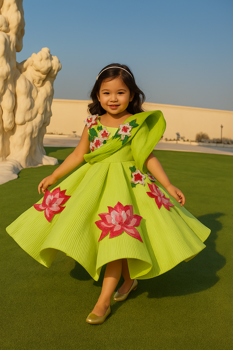 Lotus structured gown – Kids Wedding Outfit | BK Gayatri Official