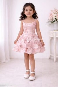 3D flower dress – Kids Designer Dress | BK Gayatri Official