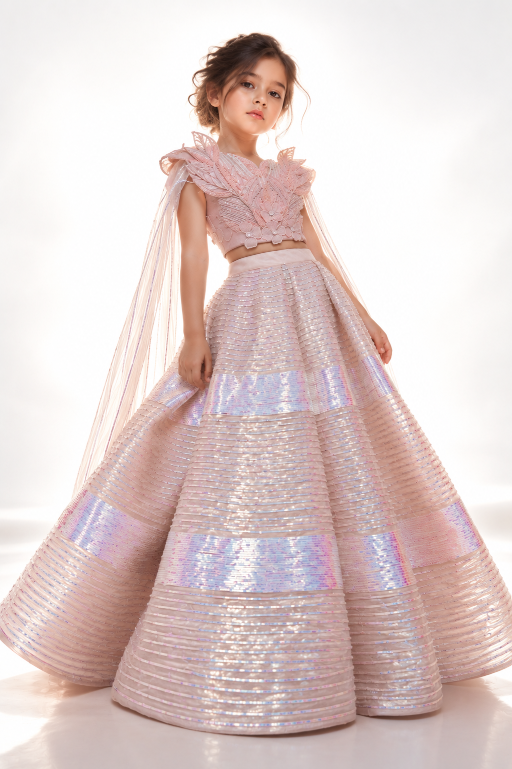 Metallic Structured Lehenga - BK Gayatri Official