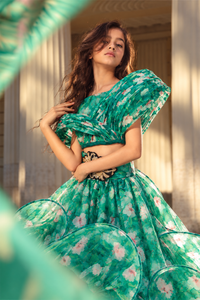 Emerald Bloom Lehenga