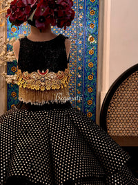 Black jewel Lehenga – Luxury Kids Wedding Wear | BK Gayatri Official
