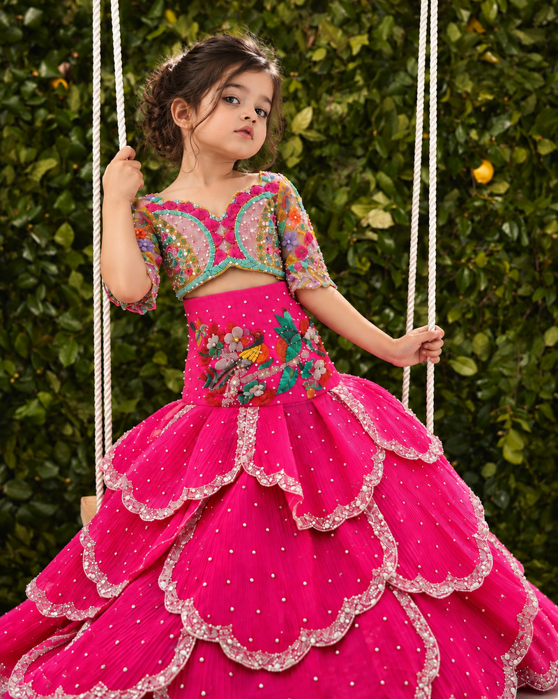 Mermaid Petal Lehenga - BK Gayatri Official