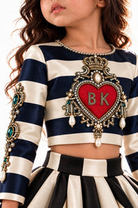 Stripes Fantasy Lehenga