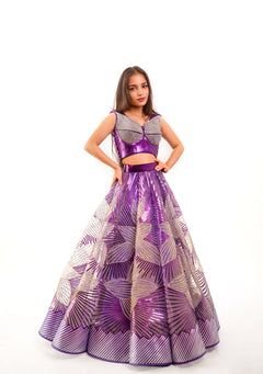 Swarowski metallic lehenga - BK Gayatri Official