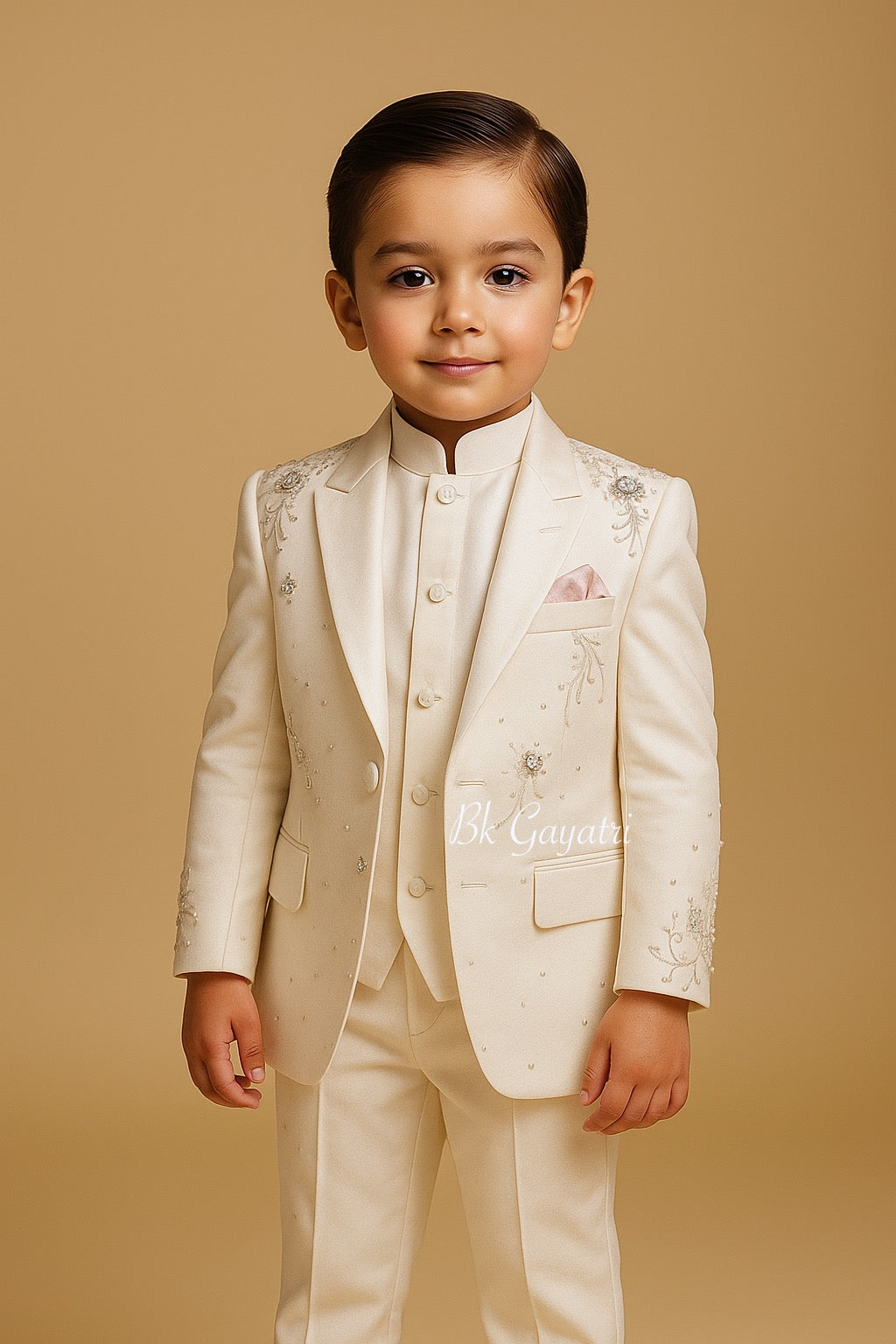 Ivory blazer set – Kids Designer Wear | BK Gayatri Official