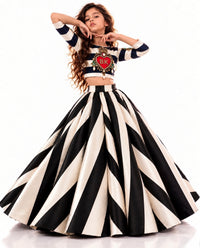 Stripes Fantasy Lehenga