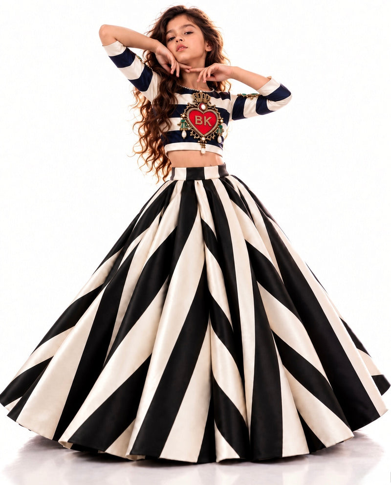 Stripes Fantasy Lehenga - BK Gayatri Official