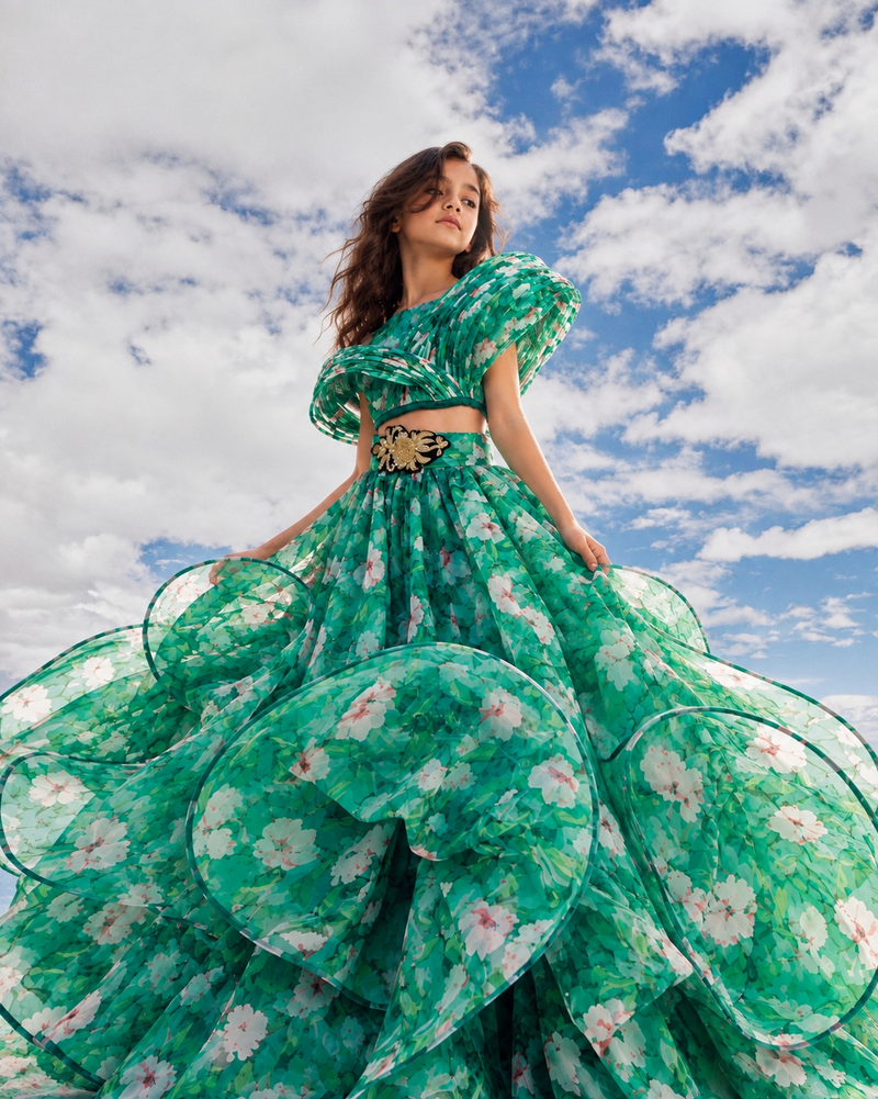 Emerald Bloom Lehenga
