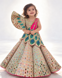 Structured Peacock Lehenga - BK Gayatri Official