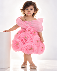 Knee Length Rose Dress - BK Gayatri Official