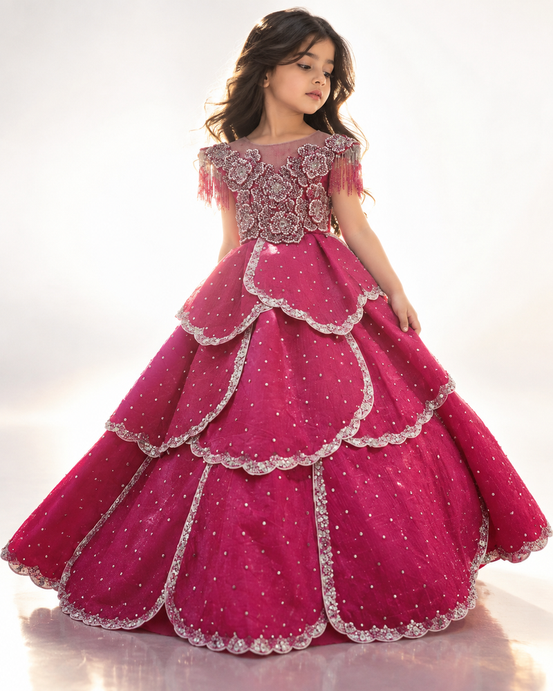 Flower tassel petal dress
