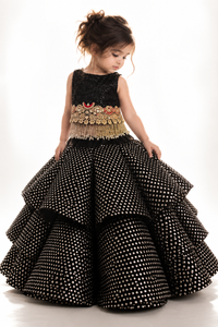 Black jewel Lehenga