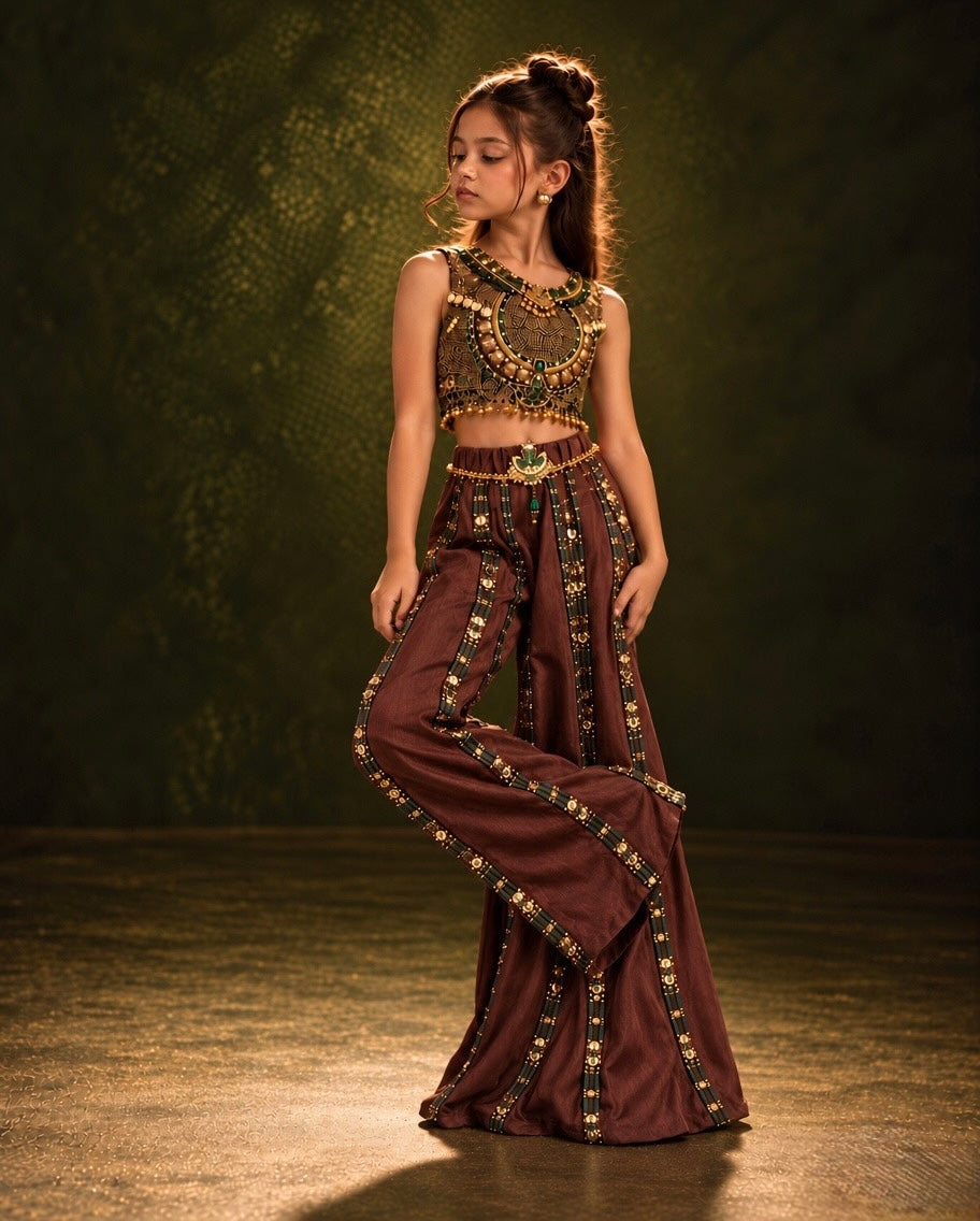 Earthy pants and crop top