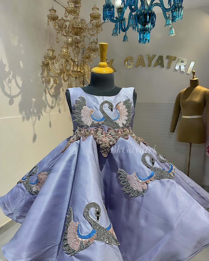 Swan Dress – Kids Designer Dress | BK Gayatri Official