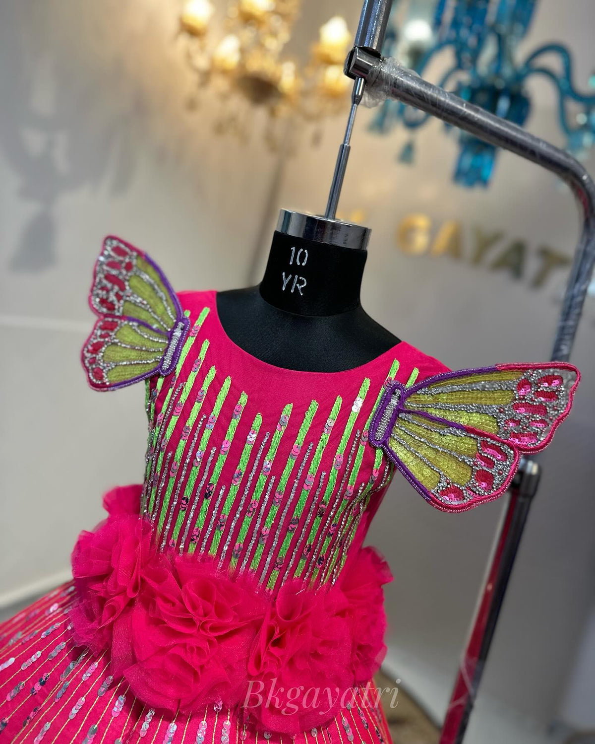 Structured two layer butterfly dress – Kids Designer Dress | BK Gayatri Official